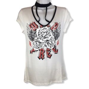 J Story Wild Free Rose Wings Tee